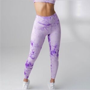 Balance Athletica Purple Tie Die leggings
